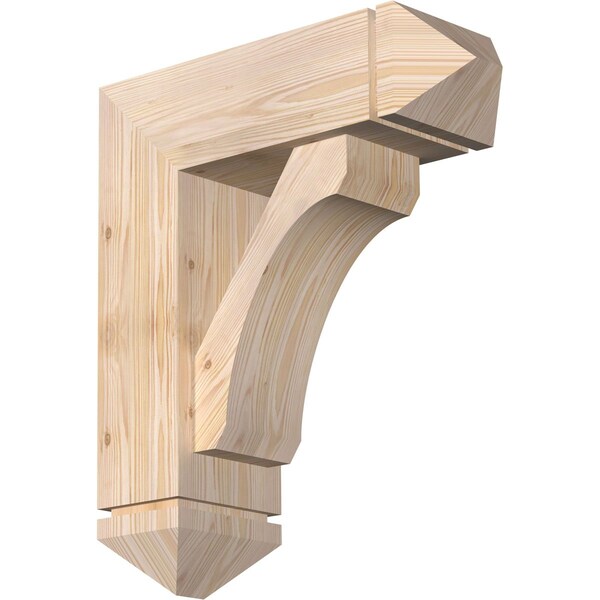 Ekena Millwork Legacy Arts and Crafts Smooth Bracket w/ Offset Brace, Douglas Fir, 7 1/2"W x 22"D x 26"H BKT0806X22X26LEC03SDF - main